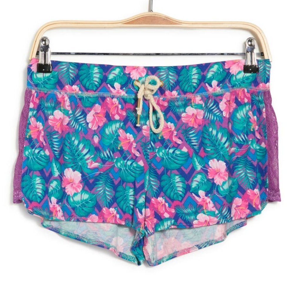HONEYDEW Drawstring Lace Trim Lounge Shorts Size Large